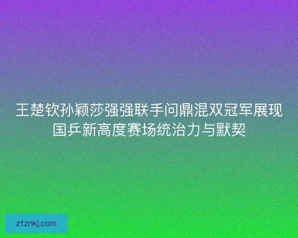 王楚钦孙颖莎强强联手问鼎混双冠军展现国乒新高度赛场统治力与默契